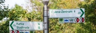 Radwegweisung in Jena