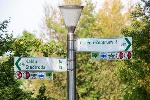 Radwegweisung in Jena